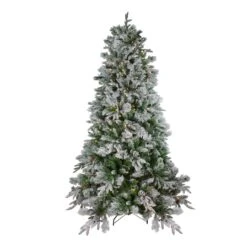 Northlight 6.5ft. Pre-Lit Mixed Rose Mary Emerald Angel Pine Artificial Christmas Tree, Clear LED Lights
