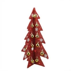 Northlight 2.25ft. Pre-Lit Red Slim Tinsel Christmas Tree With LED Lights -Michaels Store D253639S 11