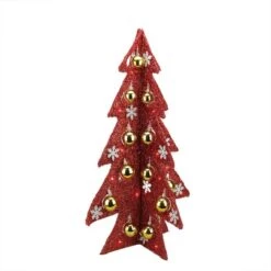 Northlight 2.25ft. Pre-Lit Red Slim Tinsel Christmas Tree With LED Lights -Michaels Store D253639S 12