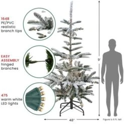 Northlight 9ft. Pre-Lit Noble Fir Artificial Christmas Tree, Warm White LED Lights 15 Northlight 9ft. Pre-Lit Noble Fir Artificial Christmas Tree, Warm White LED Lights -Michaels Store D253646S 14