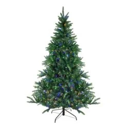 Northlight 9ft. Pre-Lit Medium Noble Fir Artificial Christmas Tree, Multicolor LED Lights With Instant Connect Technology -Michaels Store D253681S 12