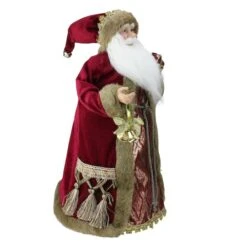 Northlight 18" Burgundy Santa Claus Christmas Tree Topper -Michaels Store D253704S 2