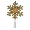 Northlight 9" Gold Lighted Snowflake Christmas Tree Topper