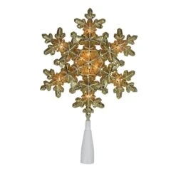 Northlight 9" Gold Lighted Snowflake Christmas Tree Topper -Michaels Store D253705S 11