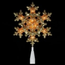 Northlight 9" Gold Lighted Snowflake Christmas Tree Topper -Michaels Store D253705S 12