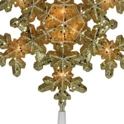 Northlight 9" Gold Lighted Snowflake Christmas Tree Topper -Michaels Store D253705S 13