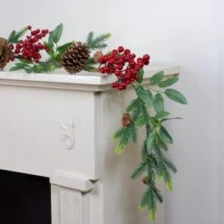 Northlight 5ft. Pre-Decorated Berries & Pinecones Pine Springs Garland -Michaels Store D253712S 2
