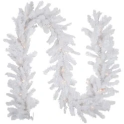 Northlight 9ft. Clear Lighted Snow White Garland 12 Northlight 9ft. Clear Lighted Snow White Garland -Michaels Store D253722S 11