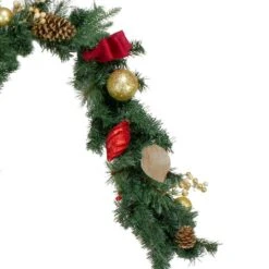 Northlight 6ft. Red & Gold Pre-Decorated Ornaments & Pinecones Garland -Michaels Store D253729S 13