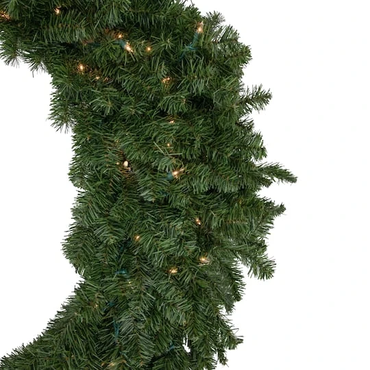 Northlight 4ft. Pre-Lit Canadian Pine Artificial Christmas Wreath 4 Northlight 4ft. Pre-Lit Canadian Pine Artificial Christmas Wreath - Image 4