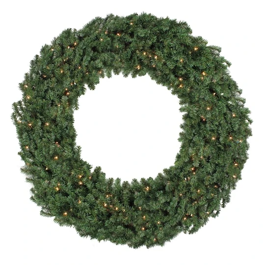 Northlight 5ft. Pre-Lit Commercial Canadian Pine Artificial Christmas Wreath 2 Northlight 5ft. Pre-Lit Commercial Canadian Pine Artificial Christmas Wreath - Image 2