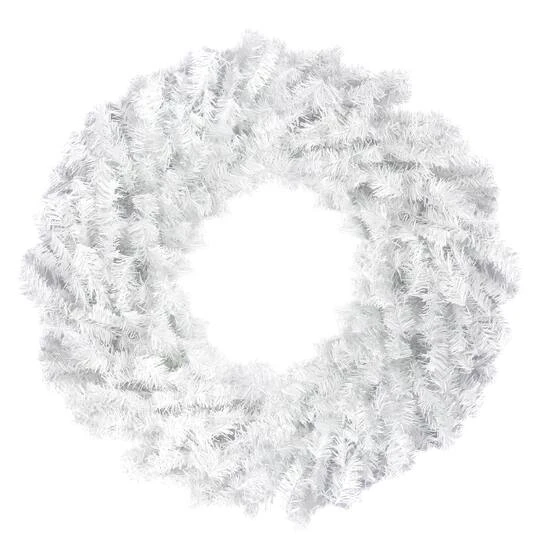 Northlight 24" White Canadian Pine Artificial Christmas Wreath 2 Northlight 24" White Canadian Pine Artificial Christmas Wreath - Image 2
