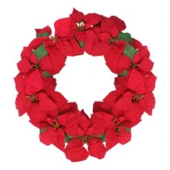Northlight 24" Red Poinsettia Flower Wreath 9 Northlight 24" Red Poinsettia Flower Wreath -Michaels Store D253752S 11