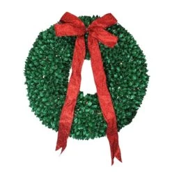 Northlight 28" Pre-Lit Glittered Leaves Artificial Christmas Wreath -Michaels Store D253760S 11
