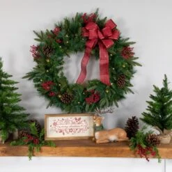 Northlight 2.5ft. Pre-Lit Mixed Rosemary Emerald Angel Pine Artificial Christmas Wreath -Michaels Store D253762S 13