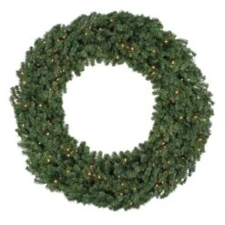Northlight 7ft. Pre-Lit Commercial Canadian Pine Artificial Christmas Wreath