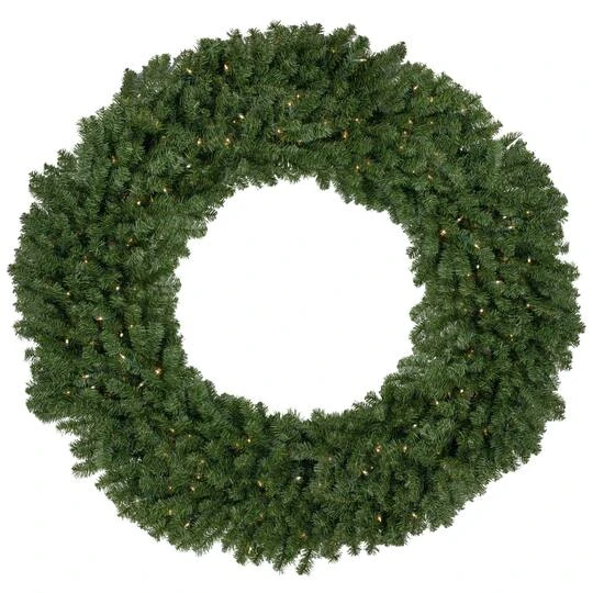 Northlight 7ft. Pre-Lit Commercial Canadian Pine Artificial Christmas Wreath 4 Northlight 7ft. Pre-Lit Commercial Canadian Pine Artificial Christmas Wreath - Image 4