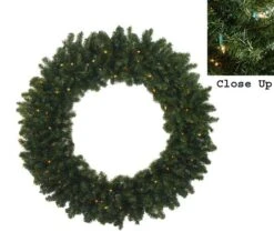 Northlight 7ft. Pre-Lit Commercial Canadian Pine Artificial Christmas Wreath 10 Northlight 7ft. Pre-Lit Commercial Canadian Pine Artificial Christmas Wreath -Michaels Store D253768S 2