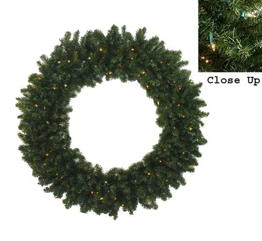 Northlight 7ft. Pre-Lit Commercial Canadian Pine Artificial Christmas Wreath 3 Northlight 7ft. Pre-Lit Commercial Canadian Pine Artificial Christmas Wreath - Image 3