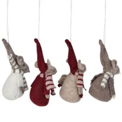 Northlight 4ct. Red & Gray Standing Mice Ornaments -Michaels Store D253781S 13