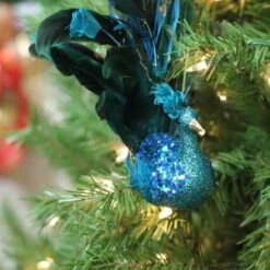 Northlight 10" Turquoise Blue & Green Peacock Clip-On Ornament -Michaels Store D253786S 14