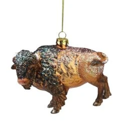 Northlight 4.25" Brown & Black Glass Bison Ornament -Michaels Store D253787S 11