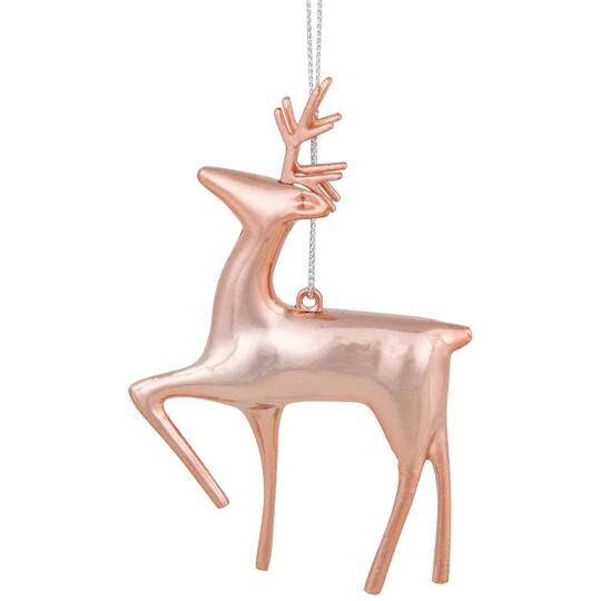 Northlight 4.75" Shiny Rose Gold Reindeer Ornament 7 Northlight 4.75" Shiny Rose Gold Reindeer Ornament - Image 7