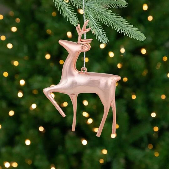 Northlight 4.75" Shiny Rose Gold Reindeer Ornament 8 Northlight 4.75" Shiny Rose Gold Reindeer Ornament - Image 8