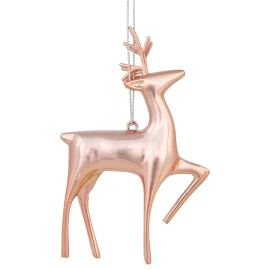 Northlight 4.75" Shiny Rose Gold Reindeer Ornament 5 Northlight 4.75" Shiny Rose Gold Reindeer Ornament - Image 5