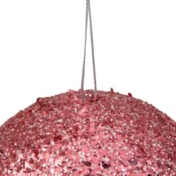 Northlight 6" Glittery Pink Sequin Ball Ornament 10 Northlight 6" Glittery Pink Sequin Ball Ornament -Michaels Store D253798S 3