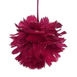 Northlight 5.5" Pink & Gold Glitter Tipped Feather Ball Ornament 9 Northlight 5.5" Pink & Gold Glitter Tipped Feather Ball Ornament -Michaels Store D253799S 11