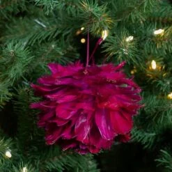 Northlight 5.5" Pink & Gold Glitter Tipped Feather Ball Ornament 10 Northlight 5.5" Pink & Gold Glitter Tipped Feather Ball Ornament -Michaels Store D253799S 12