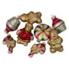 Northlight 8ct. 3" Gingerbread Men & Sweet Treats Glass Ornaments