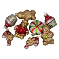 Northlight 8ct. 3" Gingerbread Men & Sweet Treats Glass Ornaments 9 Northlight 8ct. 3" Gingerbread Men & Sweet Treats Glass Ornaments -Michaels Store D253800S 11