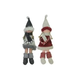 Northlight 4ct. 12"Plush Girl Doll With Scarf Ornaments -Michaels Store D253805S 13