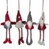 Northlight 4ct. 8" Red & Gray Plush Gnome Ornaments