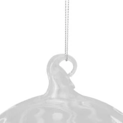 Northlight 6" Clear & White "Merry Christmas" Glass Ball Ornament -Michaels Store D253808S 13