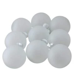 Northlight 9ct. 2.5" Frosted Matte Clear Glass Ball Ornaments -Michaels Store D253809S 2