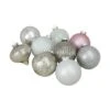 Northlight 9ct. 3.75" Silver 3-Finish Glass Ball & Onion Ornaments