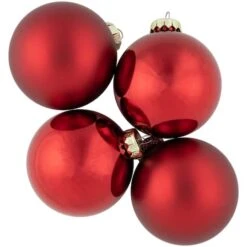 Northlight 96ct. Shiny & Matte Red Glass Ball Ornaments -Michaels Store D253835S 13