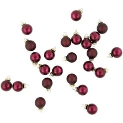 Northlight 24ct. 1" Shiny & Matte Red Glass Ball Ornaments -Michaels Store D253837S 15