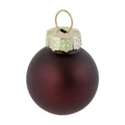Northlight 24ct. 1" Shiny & Matte Red Glass Ball Ornaments -Michaels Store D253837S 3