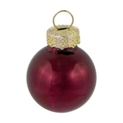 Northlight 24ct. 1" Shiny & Matte Red Glass Ball Ornaments -Michaels Store D253837S 4