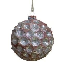 Northlight 3.5" Silver Mercury Distressed Glass Ball Ornament