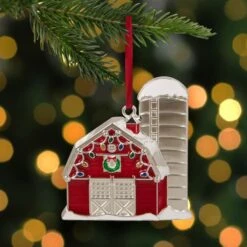 Northlight Red & White Enamel Barn House Ornament -Michaels Store D253858S 12