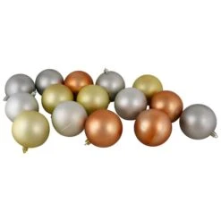 Northlight 32ct. 3.5" Silver & Gold Shatterproof 2-Finish Christmas Ball Ornaments -Michaels Store D253865S 11