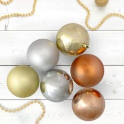 Northlight 32ct. 3.5" Silver & Gold Shatterproof 2-Finish Christmas Ball Ornaments -Michaels Store D253865S 12