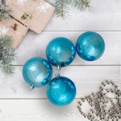 Northlight 32ct. 3.5" Turquoise Blue Shatterproof Shiny Christmas Ball Ornaments 10 Northlight 32ct. 3.5" Turquoise Blue Shatterproof Shiny Christmas Ball Ornaments -Michaels Store D253867S 12