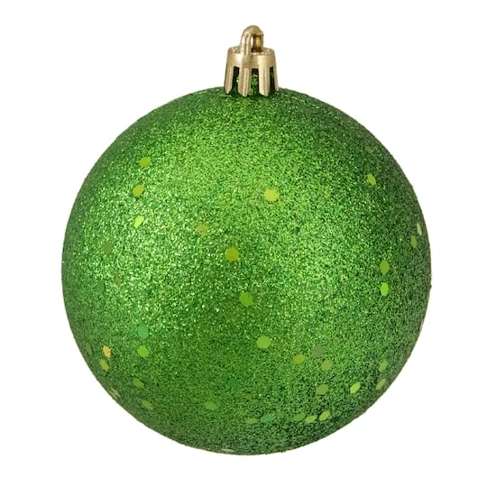 Northlight 32ct. 3.5" Christmas Green Shatterproof 4-Finish Christmas Ball Ornaments 9 Northlight 32ct. 3.5" Christmas Green Shatterproof 4-Finish Christmas Ball Ornaments - Image 9