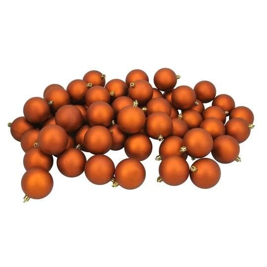Northlight 60ct. 2.5" Burnt Orange Shatterproof Matte Christmas Ball Ornaments 3 Northlight 60ct. 2.5" Burnt Orange Shatterproof Matte Christmas Ball Ornaments - Image 3